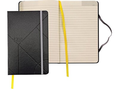 TOPS Idea Collective Hardcover Journal, 5" x 8.25", Wide Ruled, Black, 240 Pages (56872)