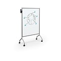 Essentials By Balt Mobile Laminate Dry-Erase Whiteboard, Anodized Aluminum Frame, 6 x 4 (62541)