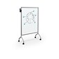 Essentials By Balt Mobile Laminate Dry-Erase Whiteboard, Anodized Aluminum Frame, 6' x 4' (62541)