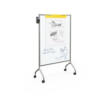 Essentials by Balt Mobile Magnetic Dry-Erase Whiteboard, Anodized Aluminum Frame, 6 x 4 (62542)