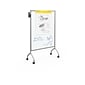 Essentials by Balt Mobile Magnetic Dry-Erase Whiteboard, Anodized Aluminum Frame, 6' x 4' (62542)