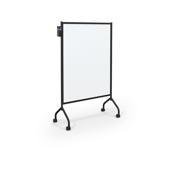 Essentials By Balt Mobile Dry-Erase Whiteboard, Anodized Aluminum Frame, 6 x 4 (62543)