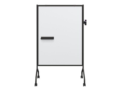 Essentials by Balt Mobile Magnetic Dry-Erase Whiteboard, Anodized Aluminum Frame, 5 x 3 (62544)