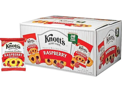 Knotts Berry Farm Raspberry Cookies, 2 oz., 36/Carton (BIS59636)