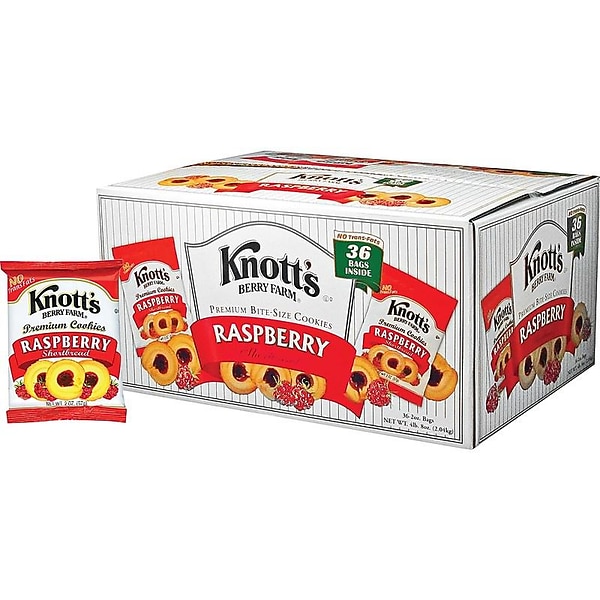 Knotts Berry Farm Raspberry Cookies, 2 oz., 36/Carton (BIS59636)