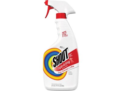 Shout Triple-Acting Stain Remover Spray, 22 Oz., 8/Carton (652463)