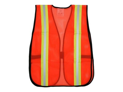 River City MCR Safety Hook & Loop Safety Vest, Non-ANSI, One Size, Orange (V201R)