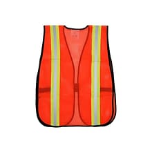 River City MCR Safety Hook & Loop Safety Vest, Non-ANSI, One Size, Orange (V201R)