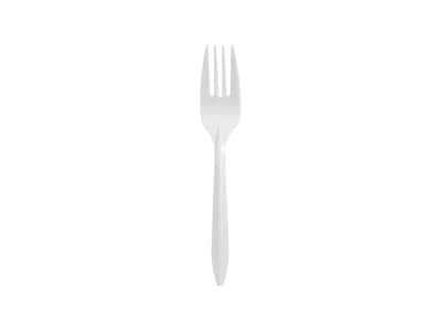 Berkley Square Individually Wrapped Polypropylene Forks, Medium-Weight, White, 1000/Carton (1102000)