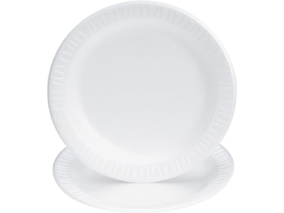 White Round Foam Plate