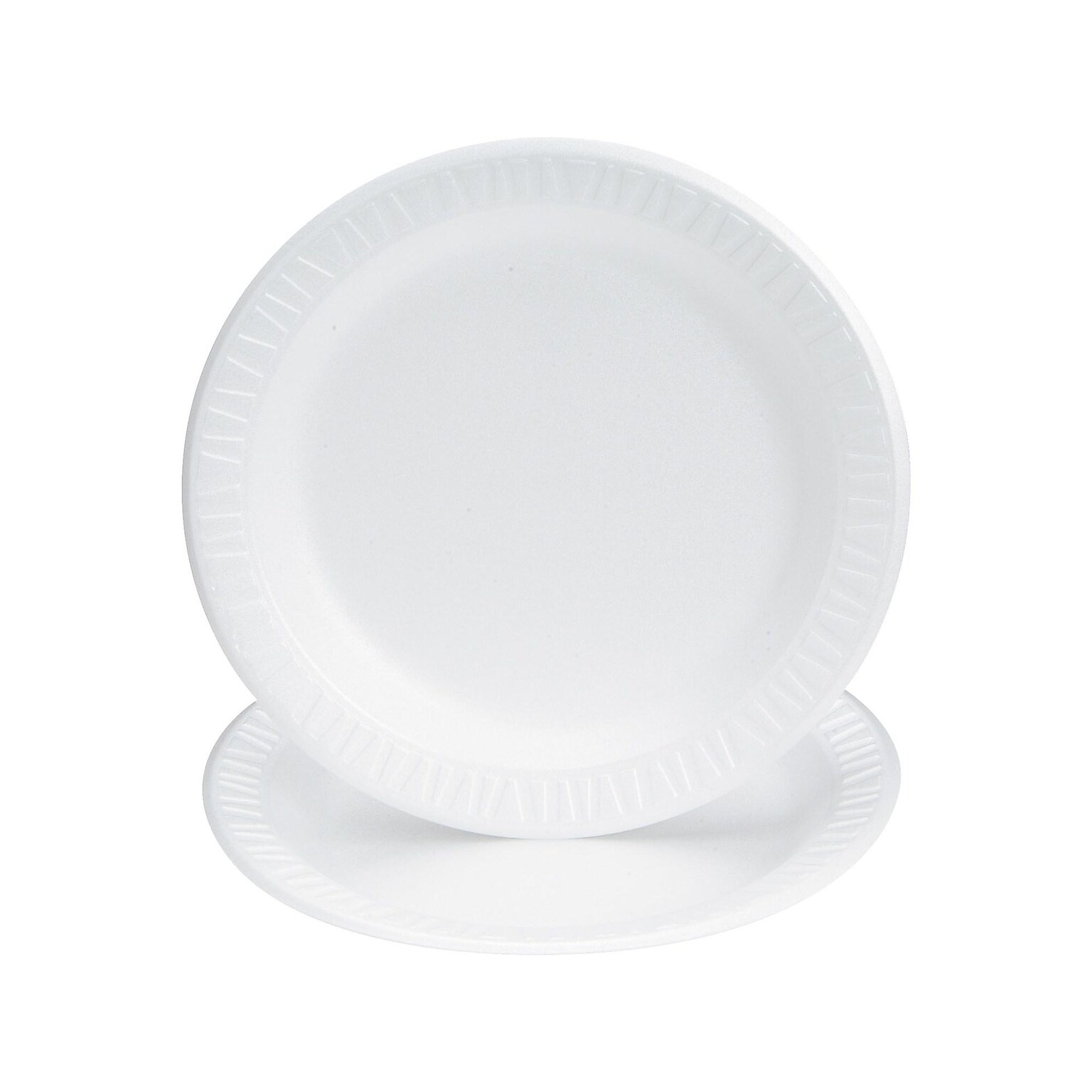 Solo Concorde Foam Plates, White, 125/Pack (9PWCR)