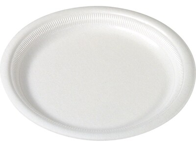 Solo Concorde Foam Plates, White, 125/Pack (9PWCR)