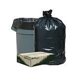 Earthsense 56 Gallon Commercial Recycled Trash Bags, Black, 100/Carton (RNW4750-790212)