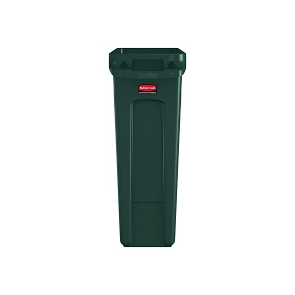 Rubbermaid Slim Jim Plastic Indoor Recycling Bin, 23 Gallon, Green (FG354007GRN)