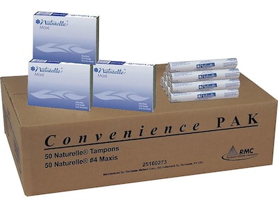 Naturelle Tampons and Pads, 100/Carton (25160273)