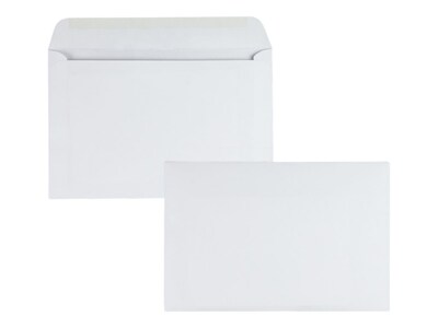 Quality Park Gummed Booklet Envelopes, 6" x 9", White Wove, 100/Box (QUA37113)