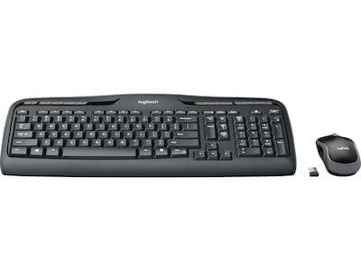  Logitech Desktop MK320 Wireless Keyboard & Mouse, Black (920-002836) 