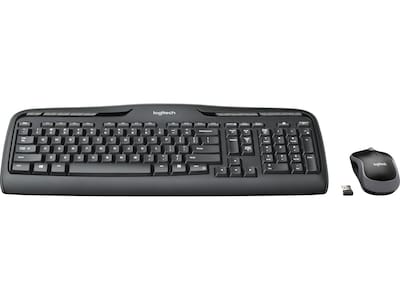 Logitech Desktop MK320 Wireless Keyboard & Mouse, Black (920-002836)