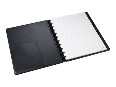 Staples® Arc Customizable Notebook, 8-1/2" x 11", 60 Sheets, Narrow Ruled, Black (19998)