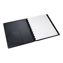 Staples® Arc Customizable Notebook, 8-1/2 x 11, 60 Sheets, Narrow Ruled, Black (19998)