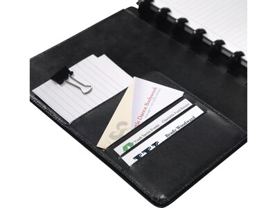 Staples® Arc Customizable Notebook, 6-3/4" x 8-3/4", 60 Sheets, Narrow Ruled, Black (20000)