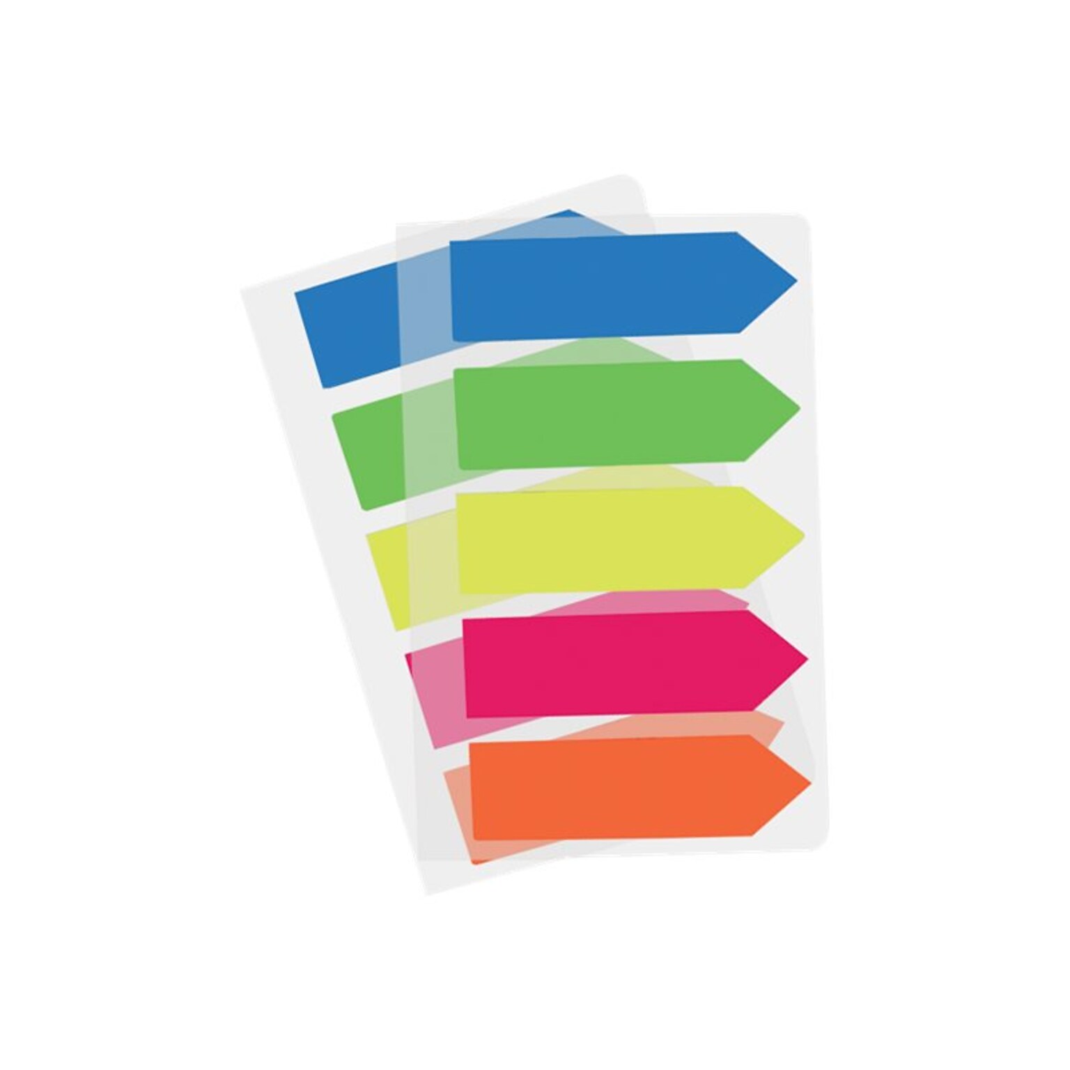 Redi-Tag Arrow Flags, Assorted Colors, 0.47 Wide, 50 Flags/Pad, 5 Pads/Pack (32118)