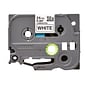 Brother P-touch TZe-S251 Laminated Extra Strength Label Maker Tape, 1" x 26-2/10', Black on White (TZe-S251)