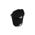 simplehuman Plastic Indoor Step Trash Can with Lid, 13 Gallons, Black (CW1355)