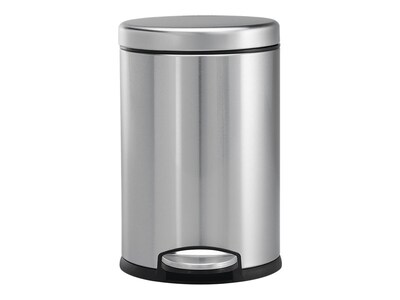 simplehuman Indoor Step Trash Can, Brushed Stainless Steel, 1.2 Gal. (CW1852)