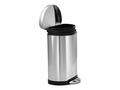 simplehuman Indoor Step Trash Can, Brushed Stainless Steel, 2.6 Gal. (CW1833)