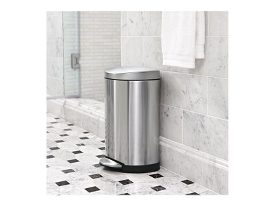 simplehuman Indoor Step Trash Can, Brushed Stainless Steel, 2.6 Gal. (CW1833)