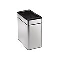 simplehuman Slim Indoor Trash Can with No Lid, Brushed Stainless Steel, 2.6 Gal. (CW1225)