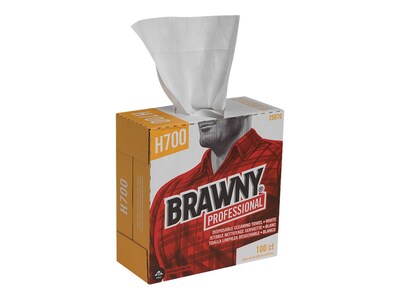 Brawny Professional H700 Heavy Duty Multifold Paper Towels, 1-Ply, 100 Sheets/Pack, 5 Packs/Carton (25070)