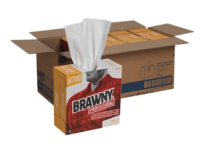 Brawny Professional H700 Heavy Duty Multifold Paper Towels, 1-Ply, 100 Sheets/Pack, 5 Packs/Carton (