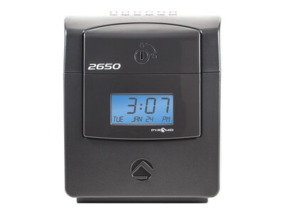 Pyramid Punch Card Time Clock System, Charcoal (2650)