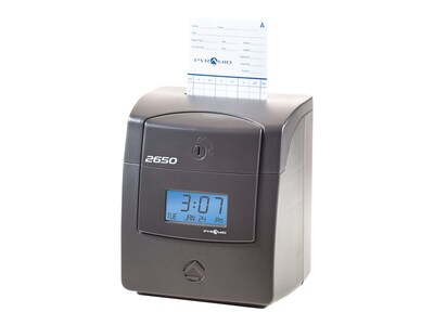 Pyramid Punch Card Time Clock System, Charcoal (2650)