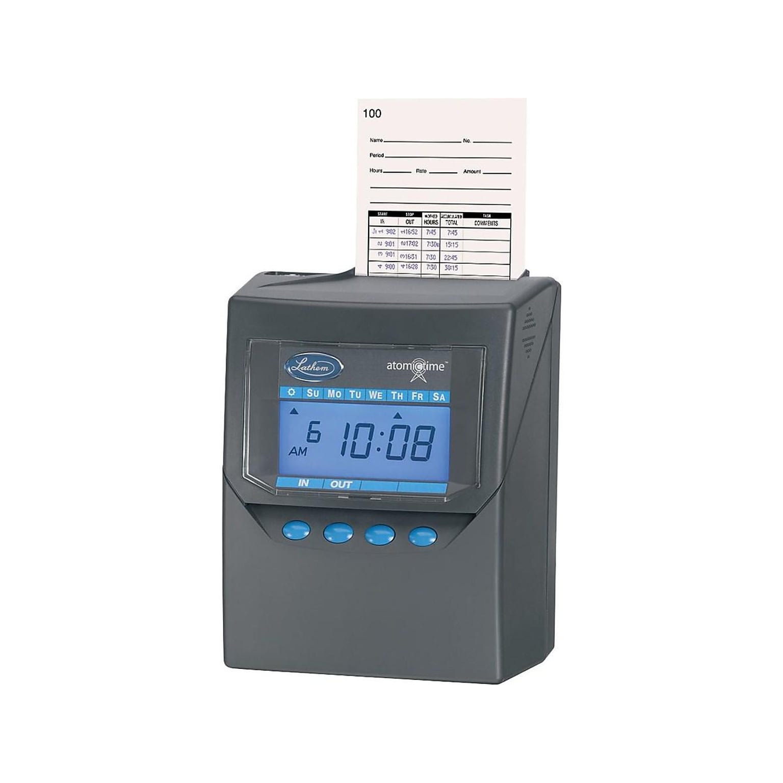 Lathem Time Punch Card Time Clock System, Black (7500E)