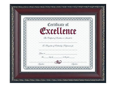 DAX World Class Wood Certificate Frame, Walnut (N3245N2T)