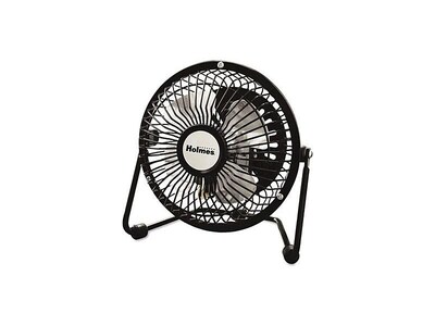 Holmes 4" Blade 1 Speed Portable Fan, Black (HNF0410A-BM)