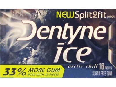 Dentyne Ice Sugar Free Arctic Chill Gum, 9 Packs/Box (VAM05109)
