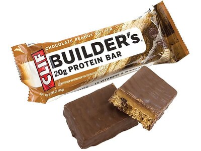 Clif Builders Chocolate Protein Bar, 2.4 oz., 18 Bars/Box (220-00543)