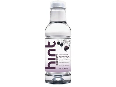 Hint Blackberry Flavored Water, 16 Oz., 12/Carton (00034)