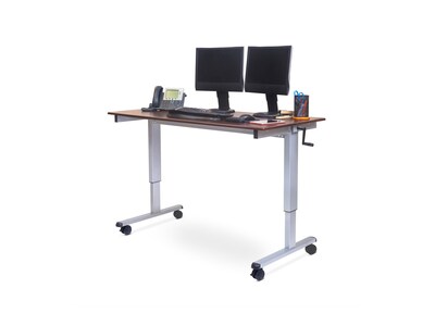 Luxor 60"W Adjustable Desk, Laminate Wood (STANDUP-CF60-DW)