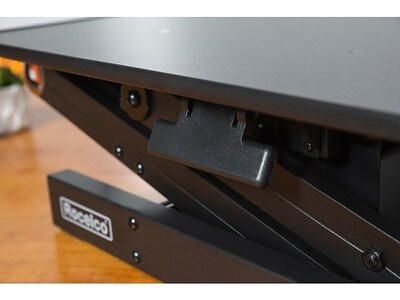 Rocelco 32"W Manual Adjustable Standing Desk Converter, Black (R ADRB)
