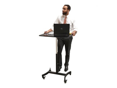 Victor Technology 28" W Mobile Adjustable Standing Desk, Laminate Wood (DC500)
