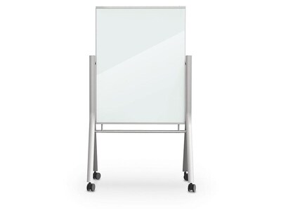 Balt Visionary Curve Mobile Glass Dry-Erase Whiteboard, Steel Frame, 4 x 3 (74955)