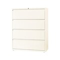 Lorell 4-Drawer Lateral File Cabinet, Locking, Beige, Letter/Legal, 42W (22957)