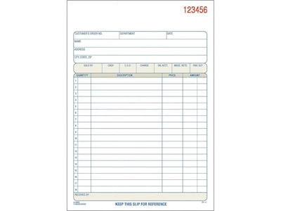 Adams 2-Part Carbonless Sales Orders, 8.44"L x 5.56"W, 50 Sets/Book (DC5805)