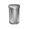 simplehuman Indoor Step Trash Can, Brushed Stainless Steel, 12 Gal. (CW2030)