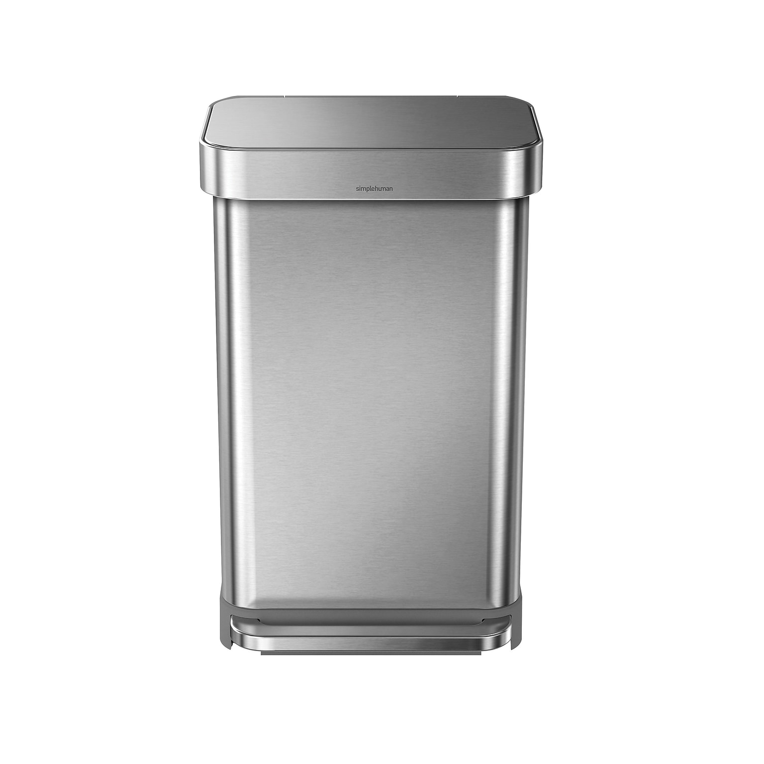 simplehuman Indoor Step Trash Can, Brushed Stainless Steel, 12 Gal. (CW2024)